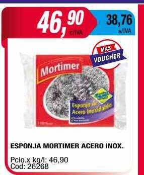 Maxiconsumo Esponja mortimer acero inox. oferta