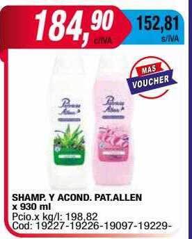 Maxiconsumo Shamp. y acond. pat.allen oferta