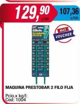 Maxiconsumo Maquina prestobar 2 filo fija oferta