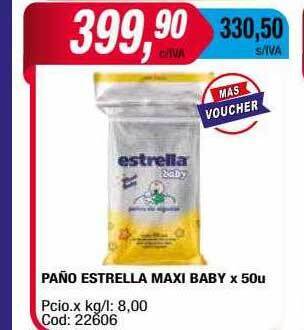 Maxiconsumo Paño estrella maxi baby oferta