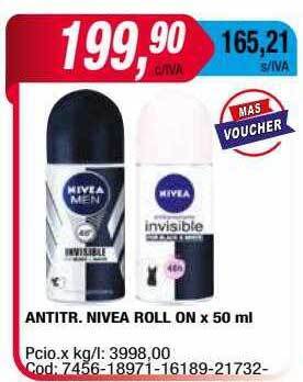 Maxiconsumo Antitr. nivea roll on oferta