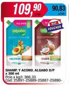 Maxiconsumo Shamp. y acond. algabo d p oferta