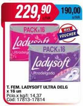 Maxiconsumo T. fem. ladysoft ultra delg. oferta