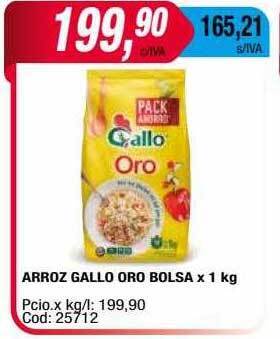 Maxiconsumo Arroz gallo oro bolsa oferta