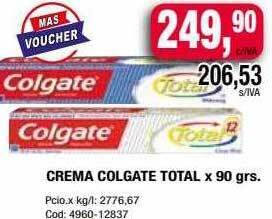 Maxiconsumo Crema colgate total oferta
