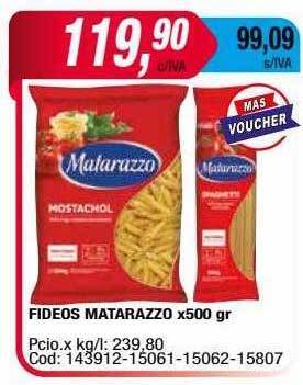 Maxiconsumo Fideos matarazzo oferta