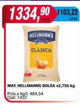 Maxiconsumo May. hellmanns bolsa oferta