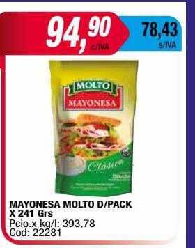 Maxiconsumo Mayonesa molto d pack oferta