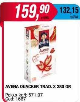Maxiconsumo Avena quacker trad. oferta