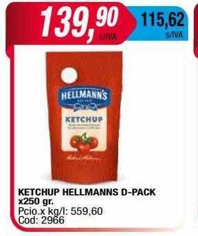 Maxiconsumo Ketchup hellmanns d-pack oferta