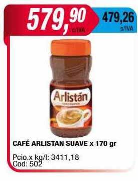 Maxiconsumo Café arlistan suave oferta
