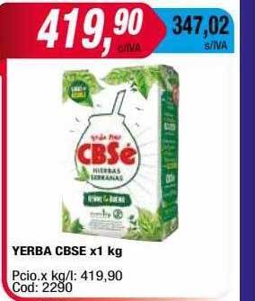 Maxiconsumo Yerba cbse oferta