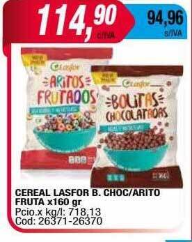 Maxiconsumo Cereal lasfor b. choc arito fruta oferta