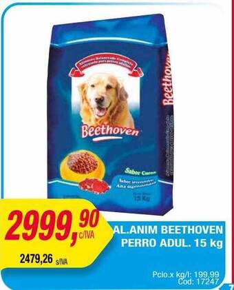 Maxiconsumo Al.anim beethoven perro adul. 15kg oferta