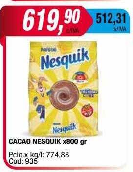 Maxiconsumo Cacao nesquik oferta
