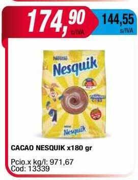 Maxiconsumo Cacao nesquik x 180gr oferta