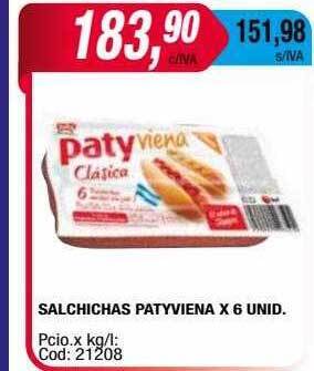 Maxiconsumo Salchichas patyviena oferta