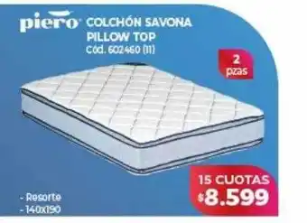Naldo Lombardi Colchón savona pillow top oferta