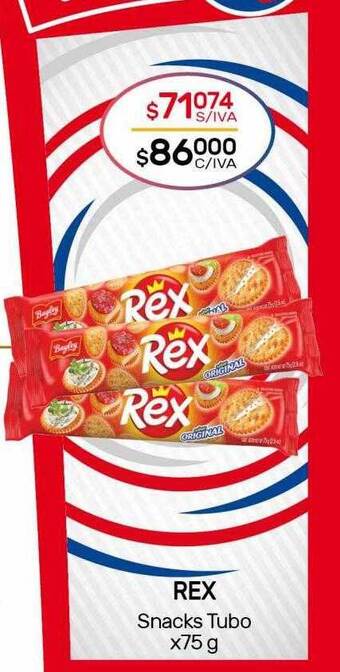 Nini Mayorista Rex snacks tubo oferta