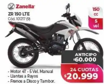 Naldo Lombardi Zanella zr 150 lte oferta