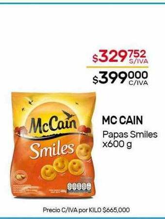 Nini Mayorista Mc cain papas smiles oferta