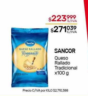 Nini Mayorista Sancor queso rallado tradicional oferta