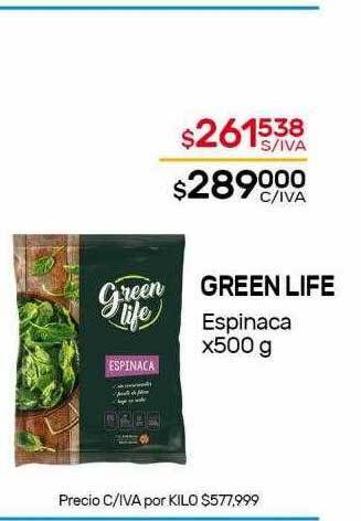 Nini Mayorista Green life espinaca oferta