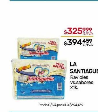 Nini Mayorista La santiagueña ravioles vs.sabores oferta