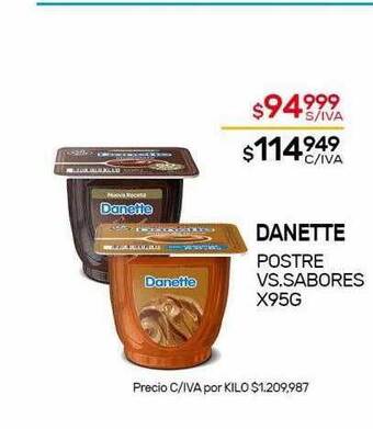 Nini Mayorista Danette postre vs.sabores oferta