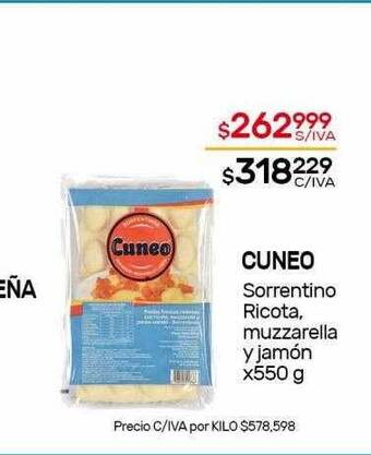 Nini Mayorista Cuneo sorrentino ricota, muzzarella y jamón oferta