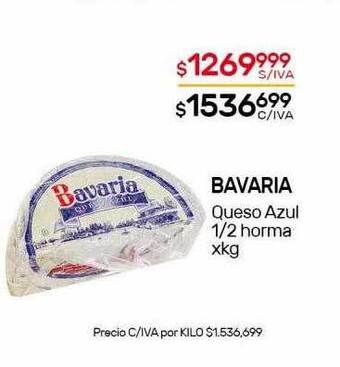 Nini Mayorista Bavaria queso azul ½ horma oferta