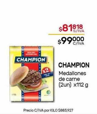 Nini Mayorista Champion medallones de carne oferta