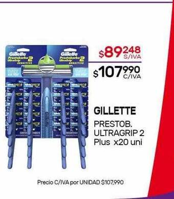 Nini Mayorista Gillette prestob. ultragrip 2 plus oferta