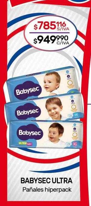 Nini Mayorista Babysec ultra pañales hiperpack oferta