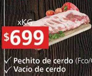Pechito de cerdo vacio de cerdo