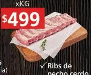 Supermercados Aiello Ribs de pecho cerdo oferta