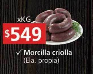 Supermercados Aiello Morcilla criolla oferta
