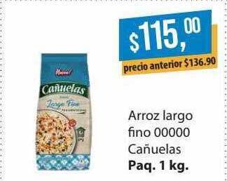 Supermercados Damesco Arroz largo fino 00000 cañuelas oferta
