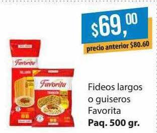 Supermercados Damesco Fideos largos o guiseros favorita oferta