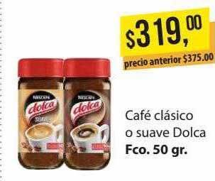 Supermercados Damesco Café clásico o suave dolca oferta