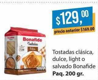 Supermercados Damesco Tostadas clásica, dulce, light o salvado bonafide oferta