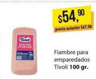 Supermercados Damesco Fiambre para emparedados tivoli oferta