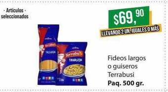 Supermercados Damesco Fideos largos o guiseros terrabusi oferta