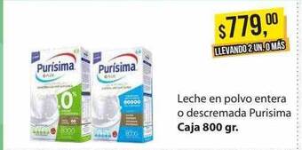 Supermercados Damesco Leche en polvo entera o descremada purisima oferta