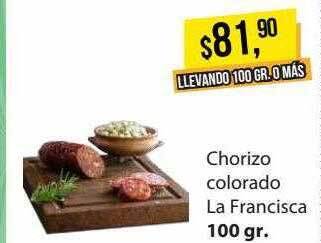 Supermercados Damesco Chorizo colorado la francisca oferta