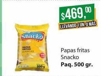 Supermercados Damesco Papas fritas snacko oferta