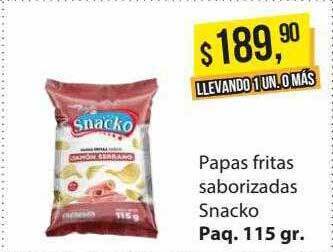 Supermercados Damesco Papas fritas saborizadas snacko oferta