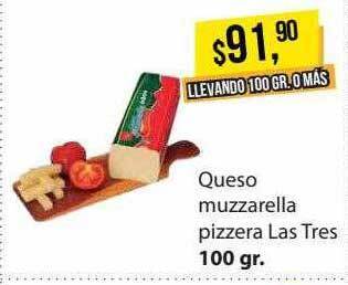 Supermercados Damesco Queso muzzarella pizzera las tres oferta