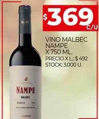 Supermercados DIA Vino malbec nampe oferta