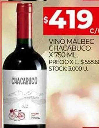 Supermercados DIA Vino malbec chacabuco oferta